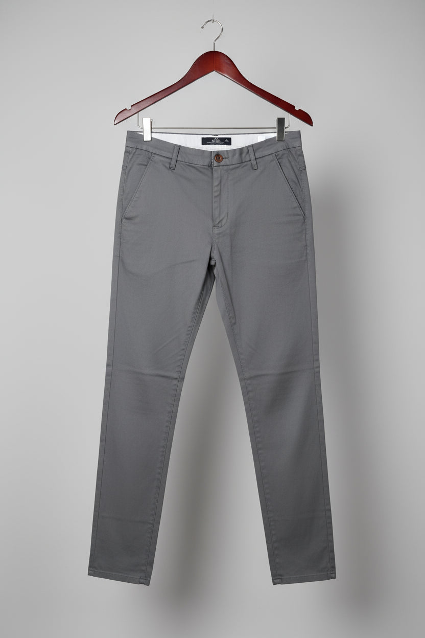 Men’s Slim Fit Chino Pants – Dark Grey