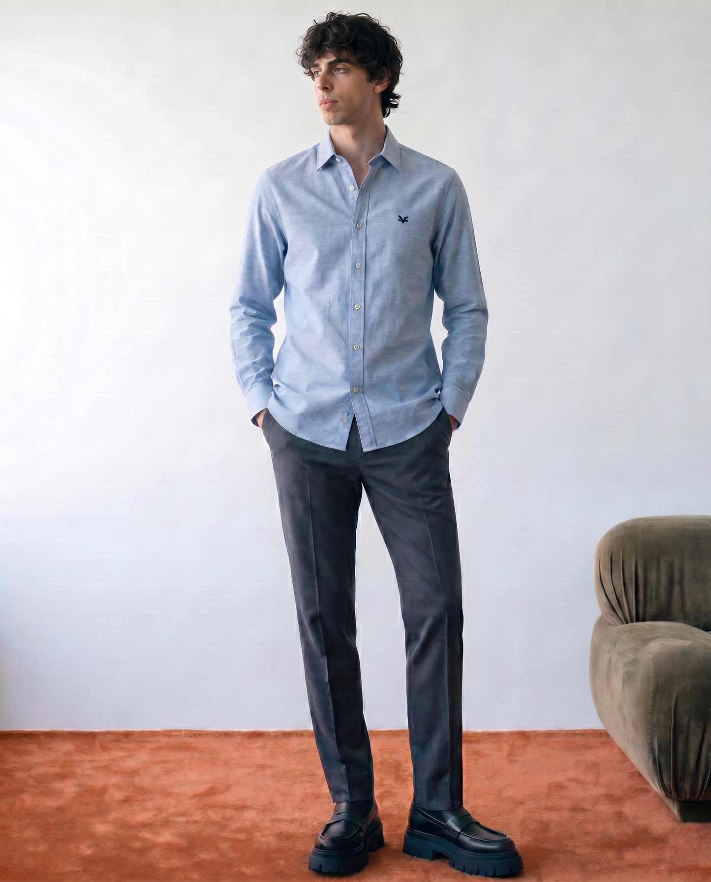 Premium Blue Linen Shirt