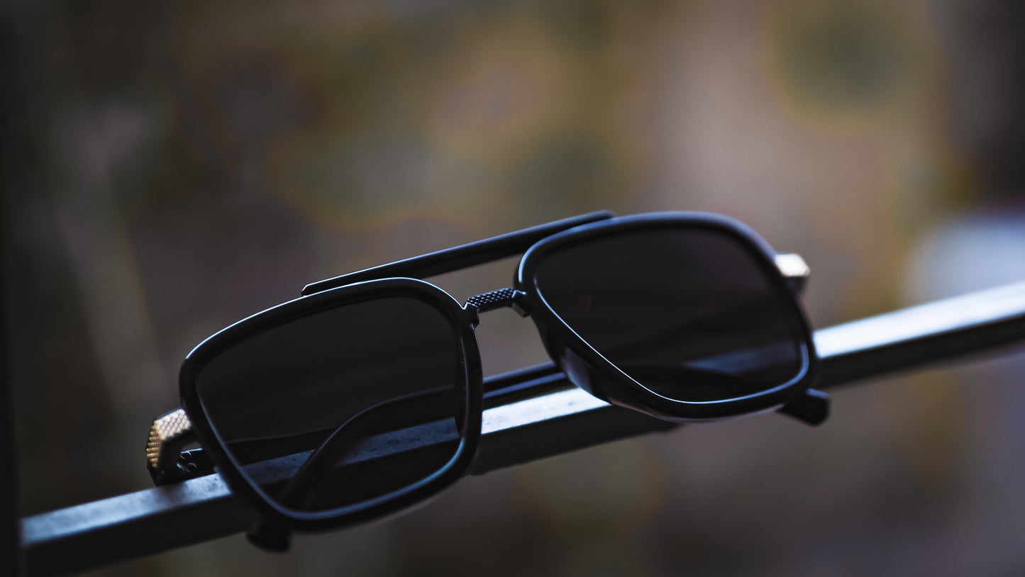 AeroShield™ Black Aviator Sunglasses