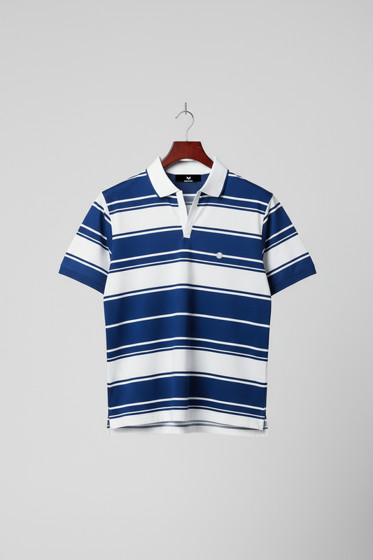 Wide Striped Polo Shirt