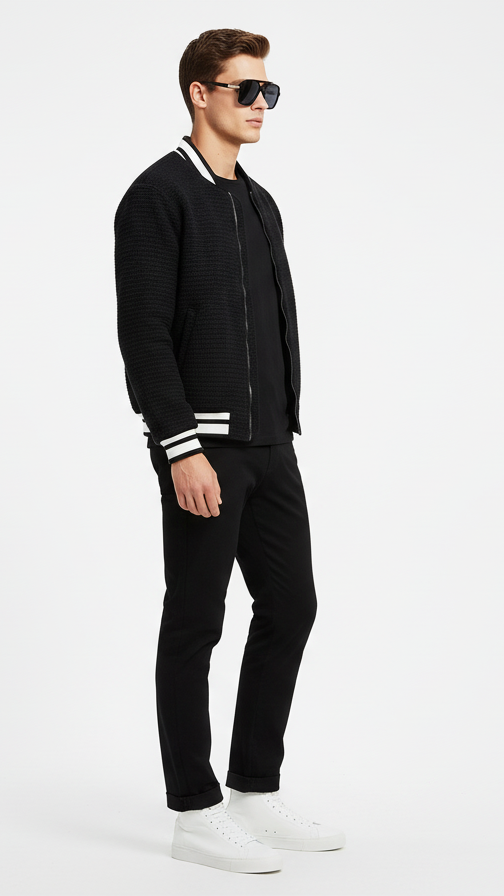 Billionaire Black Bomber Jacket