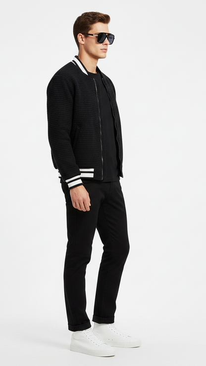 Billionaire Black Bomber Jacket