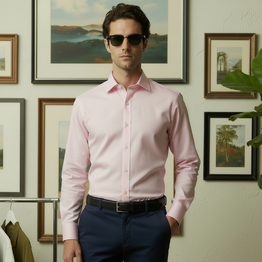 Men’s Light Pink Formal Shirt