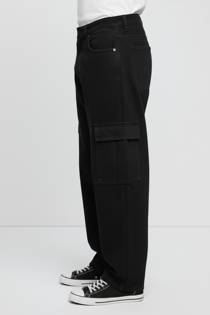 Panther Black Baggy Jeans