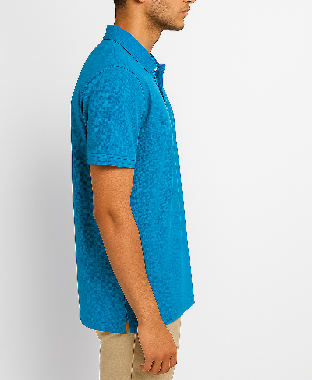 Men’s Blue Piqué Polo Shirt