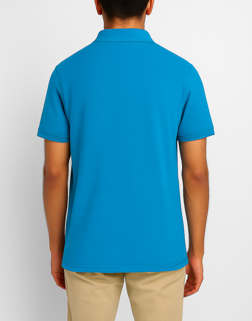 Men’s Blue Piqué Polo Shirt
