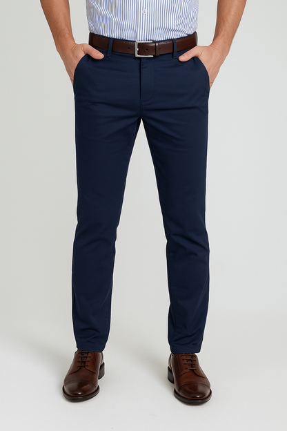 Men’s Slim Fit Chino Pants – Navy Blue