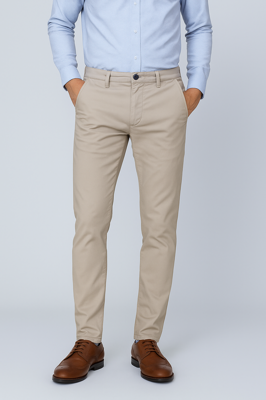 Men’s Slim Fit Chino Pants – Khaki Tan