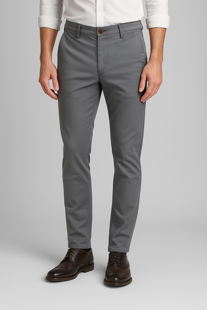 Men’s Slim Fit Chino Pants – Dark Grey