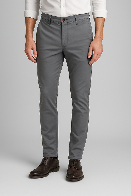 Men’s Slim Fit Chino Pants – Dark Grey