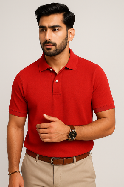 Men’s Classic Red Polo Shirt
