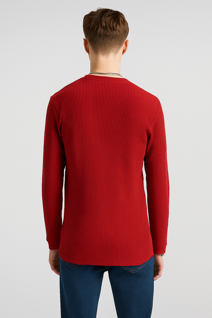 Canyon Red Henley shirt