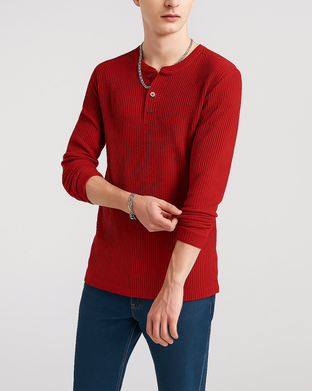 Canyon Red Henley shirt