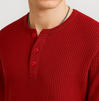 Canyon Red Henley shirt