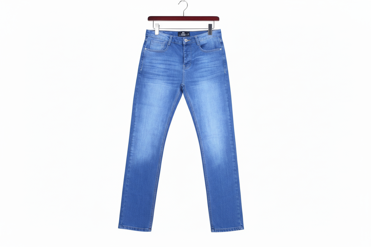 Men’s Slim Fit Stretch Denim Jeans – Classic Blue