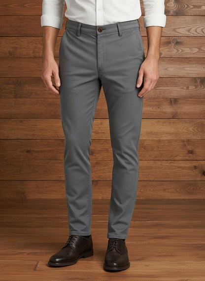 Men’s Slim Fit Chino Pants – Dark Grey