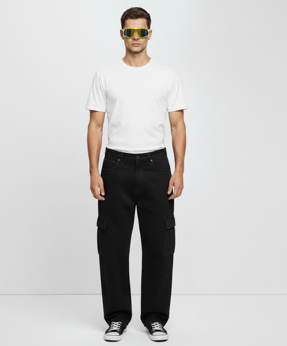 Panther Black Baggy Jeans