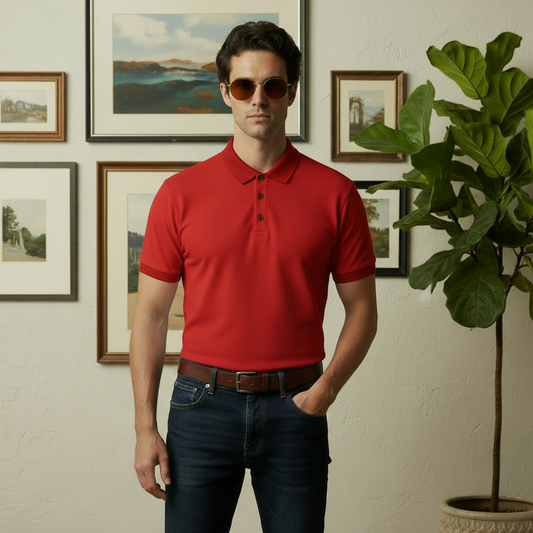 Men’s Classic Red Polo Shirt