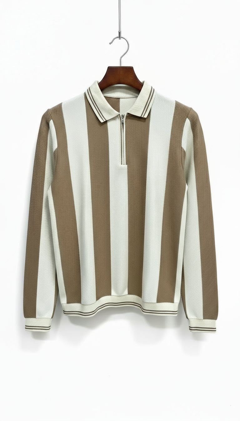 Camelo Striped Polo Shirt