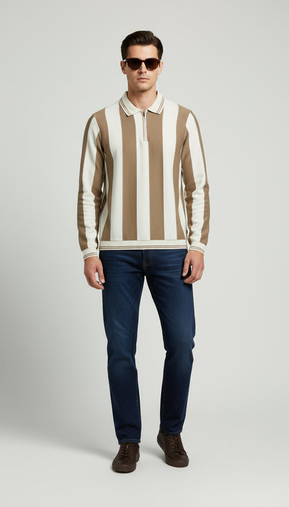Camelo Striped Polo Shirt