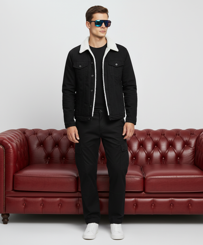 Triple Black Denim Jacket