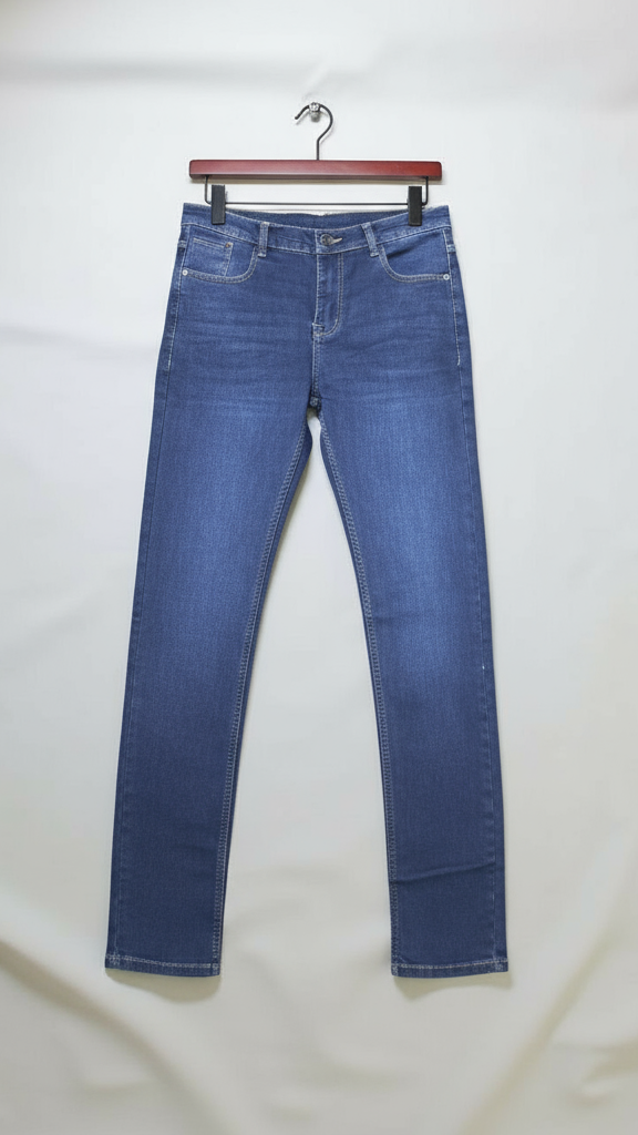 Men’s Slim Straight Fit Jeans – Dark Blue Wash