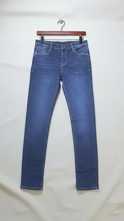 Men’s Slim Straight Fit Jeans – Dark Blue Wash
