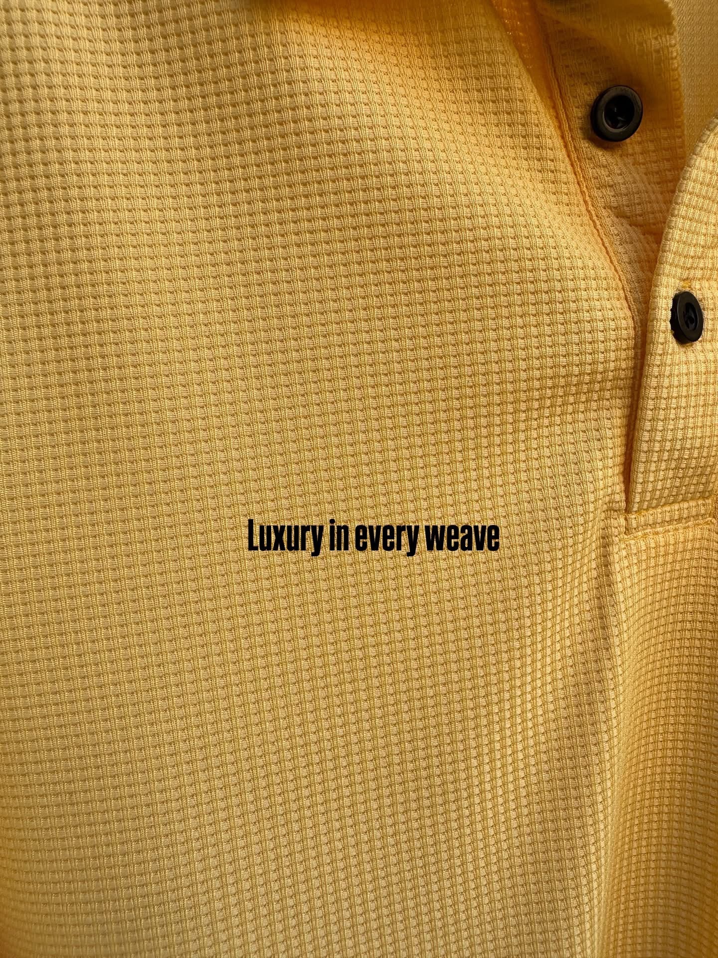 Men’s Yellow Polo Shirt with Contrast Tipping