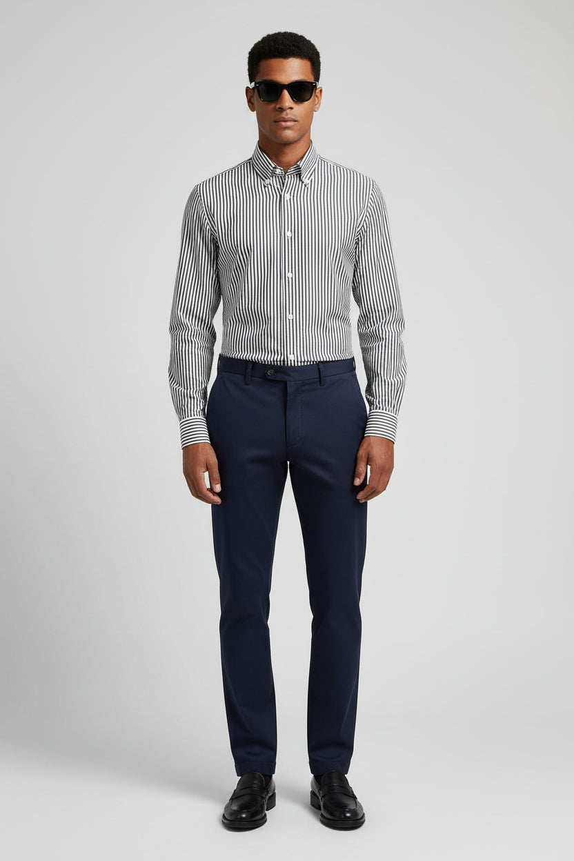 Luxe Striped Button Down Shirt