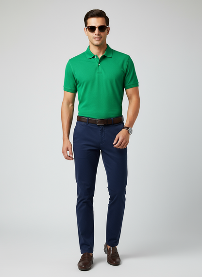 Premium Green Pique Polo Shirt