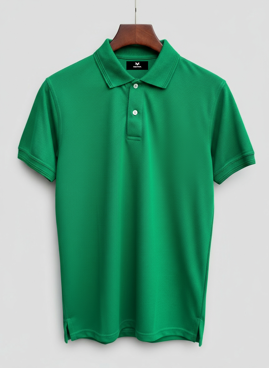 Premium Green Pique Polo Shirt