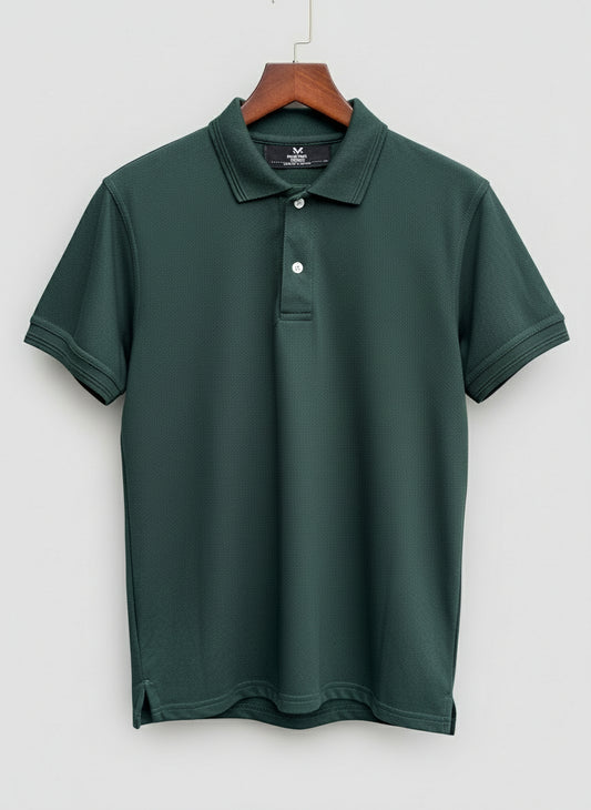 Men’s Green Piqué Polo Shirt