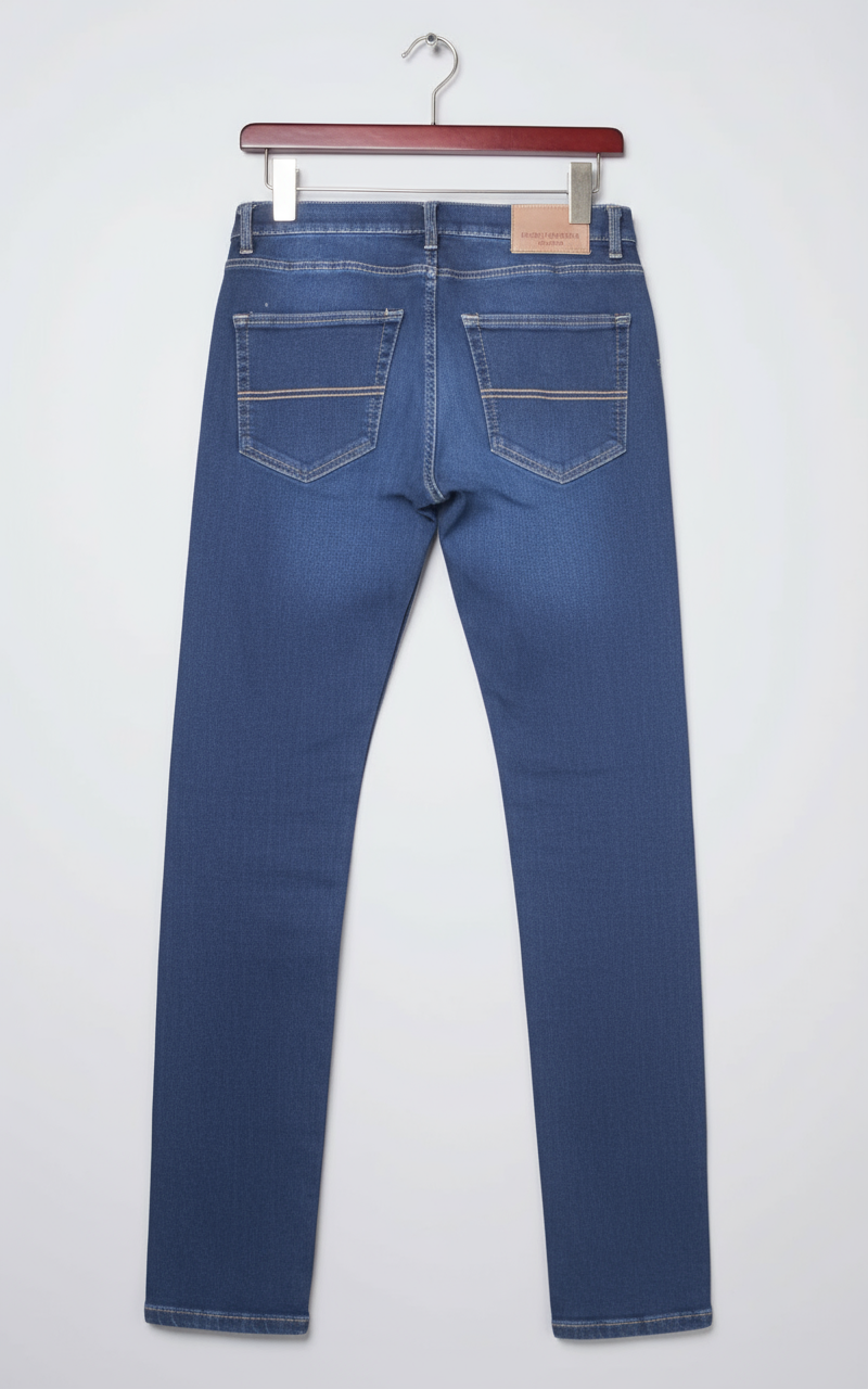 Men’s Slim Straight Fit Jeans – Dark Blue Wash