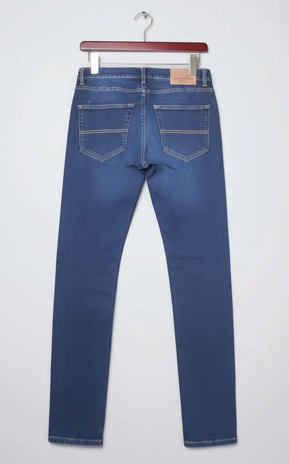 Men’s Slim Straight Fit Jeans – Dark Blue Wash