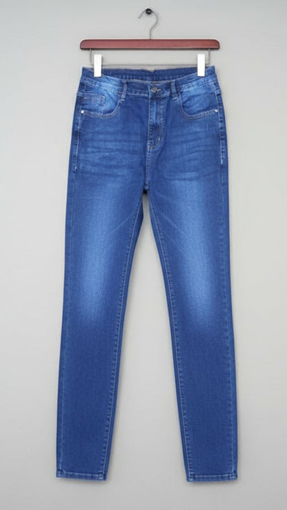 Men’s Deep Blue Slim Fit Jeans – Stretch Denim