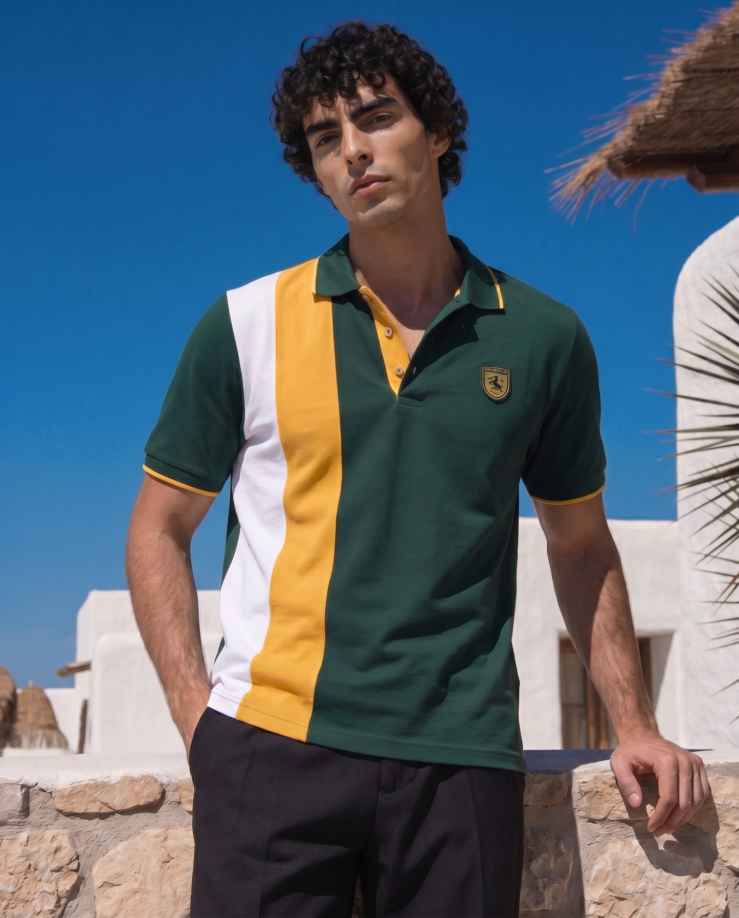 Men’s Green & Yellow Polo Shirt