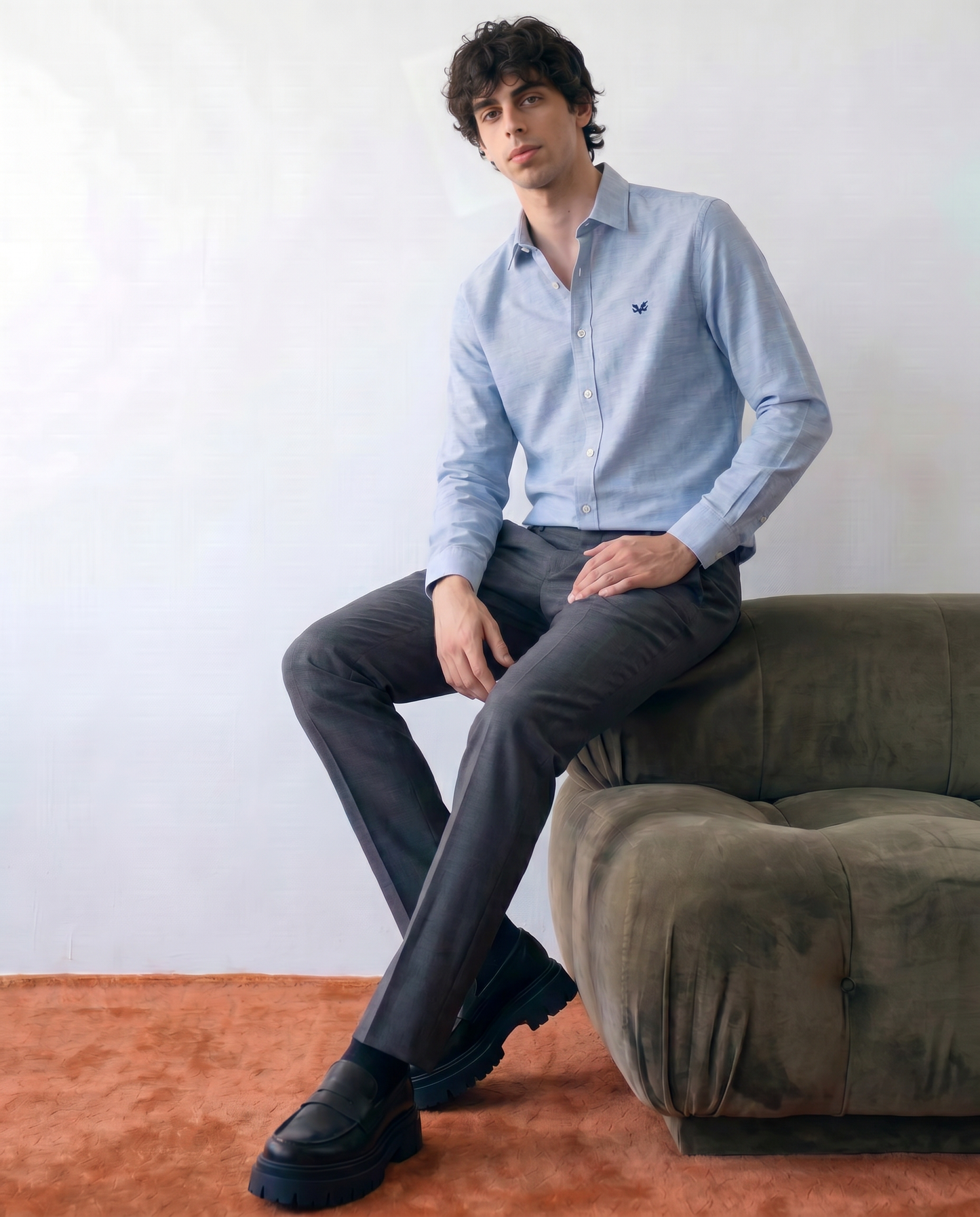 Premium Blue Linen Shirt
