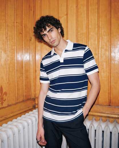 Wide Striped Polo Shirt