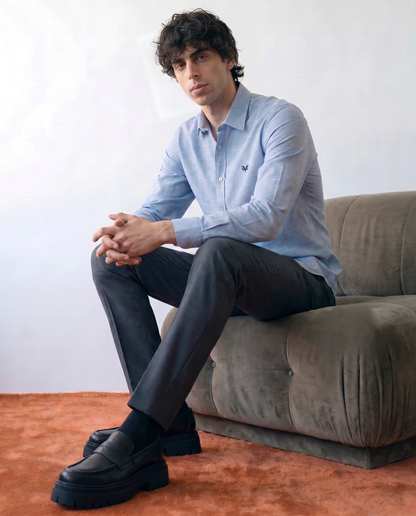 Premium Blue Linen Shirt