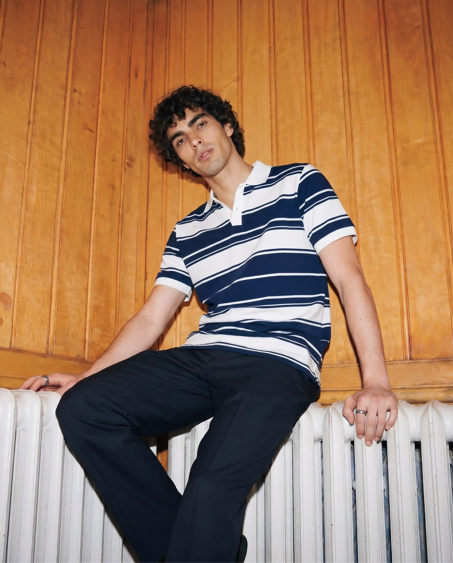 Wide Striped Polo Shirt