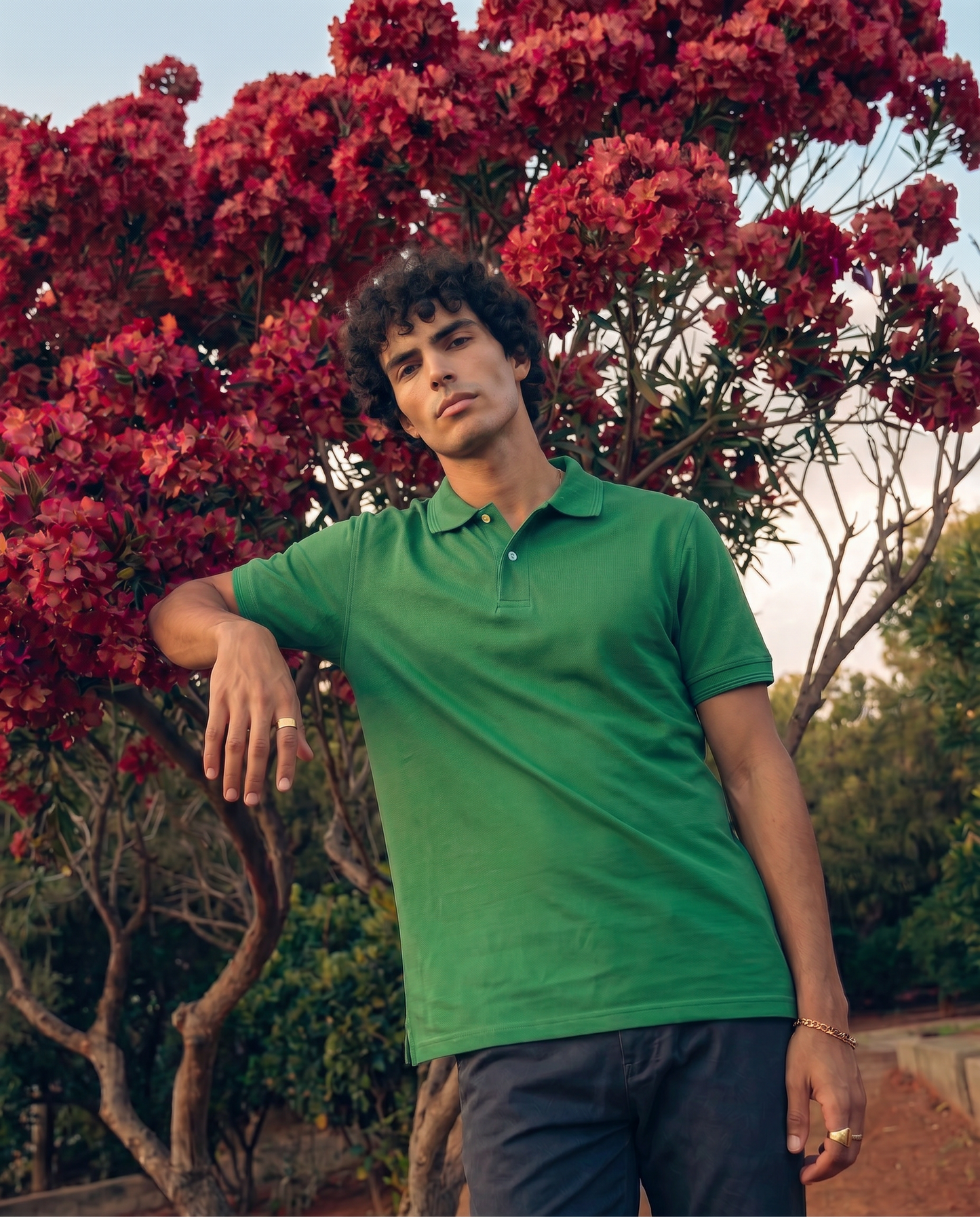 Premium Green Pique Polo Shirt