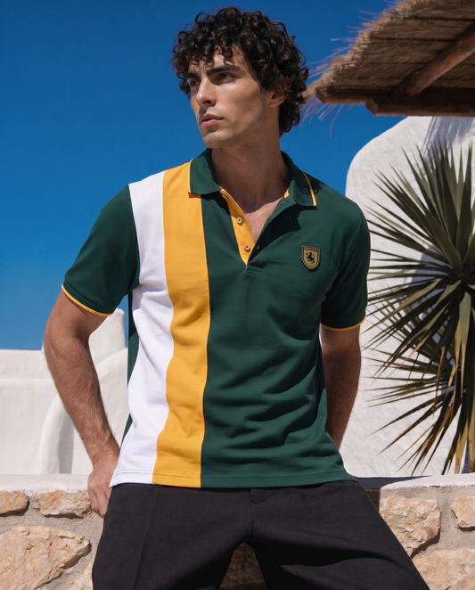 Men’s Green & Yellow Polo Shirt