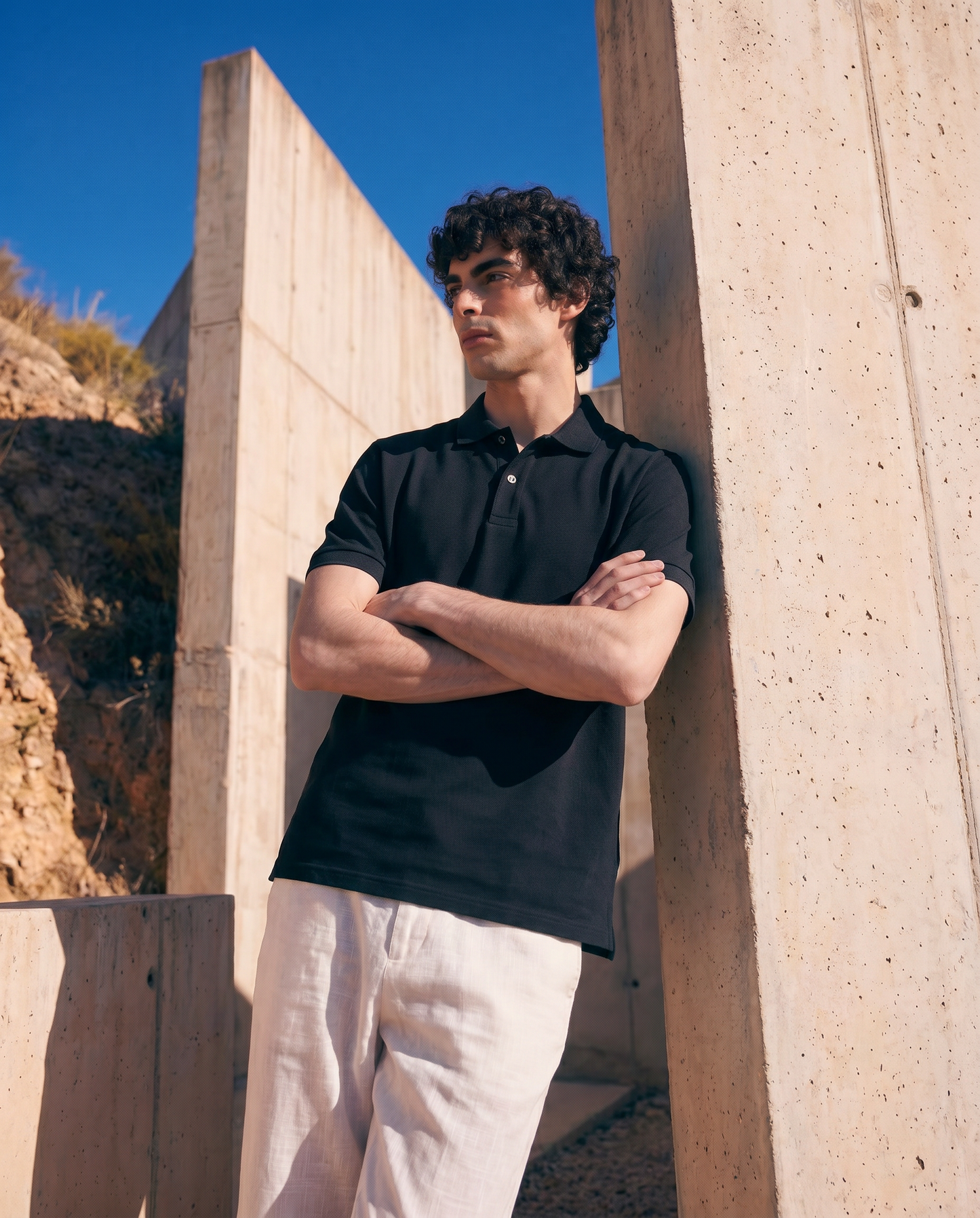Men’s Black Piqué Polo Shirt