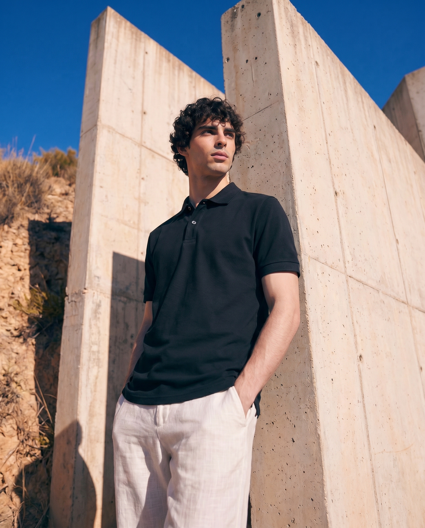 Men’s Black Piqué Polo Shirt