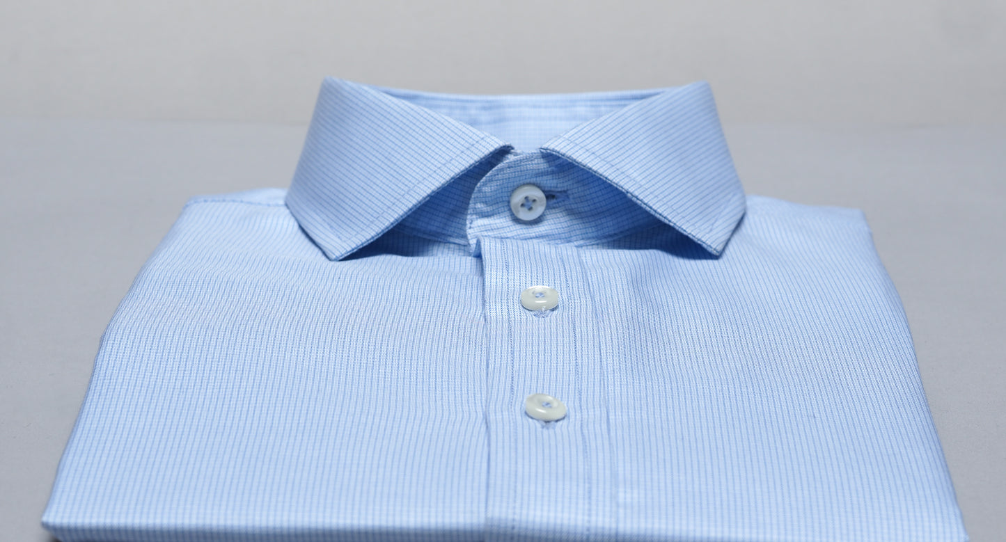 Men’s Light Blue Check Dress Shirt