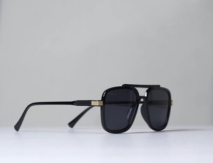AeroShield™ Black Aviator Sunglasses