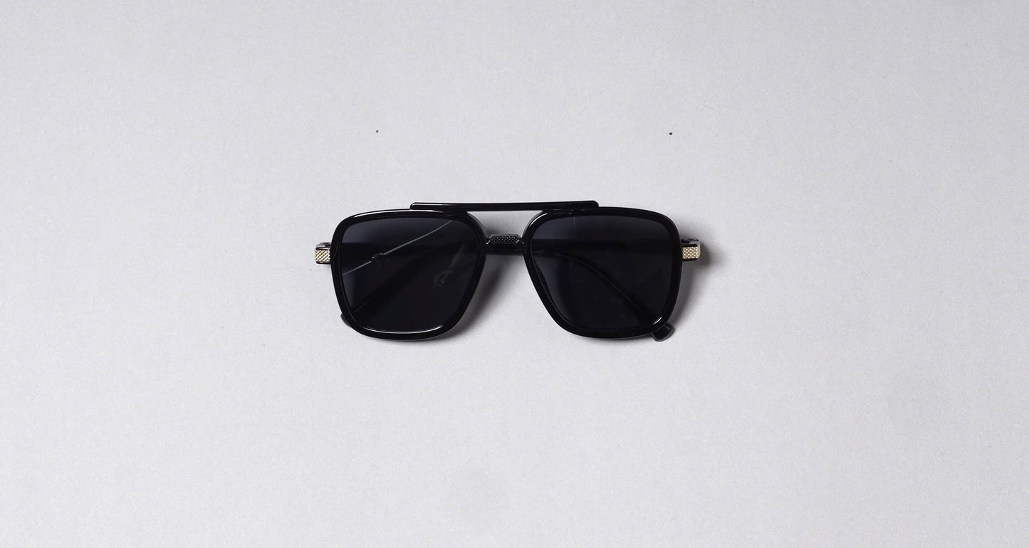 AeroShield™ Black Aviator Sunglasses