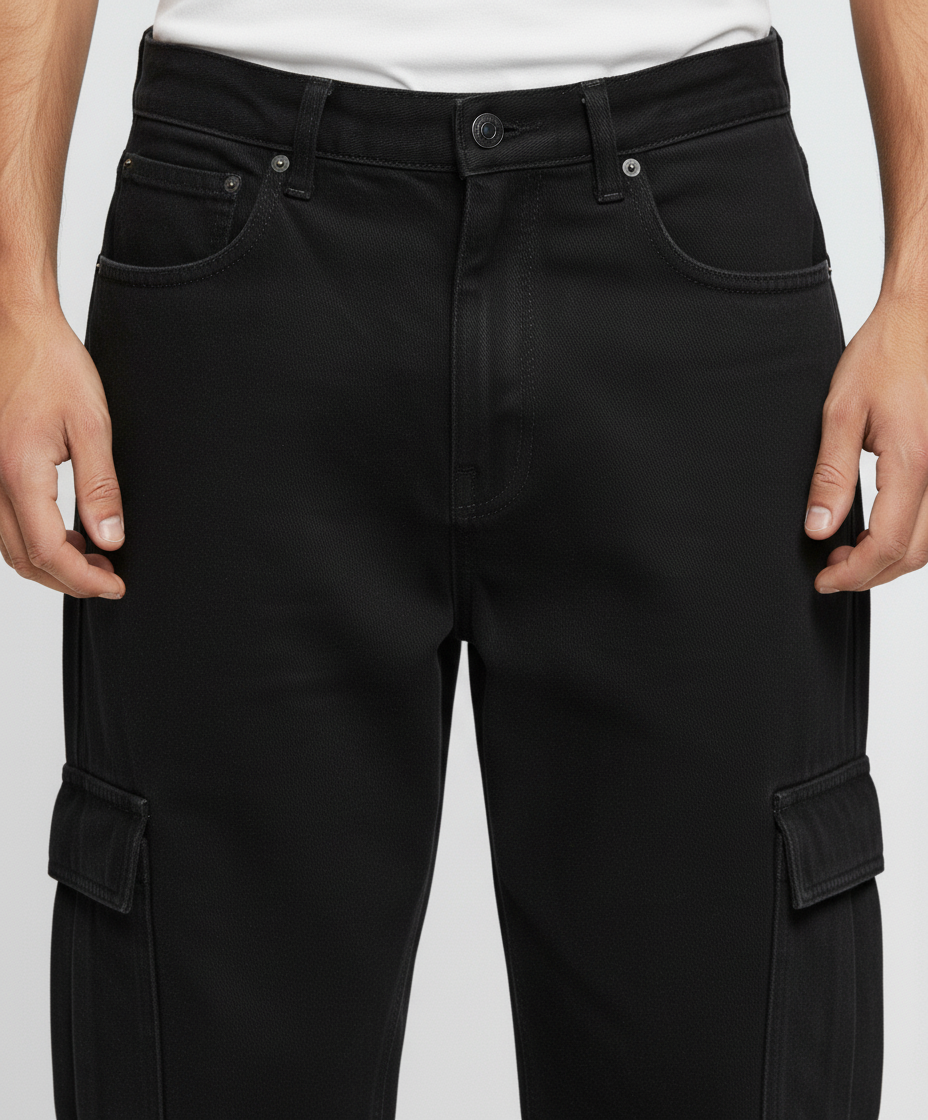 Panther Black Baggy Jeans