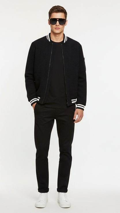 Billionaire Black Bomber Jacket