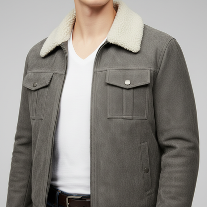 Billionaire Light Suede Grey Jacket